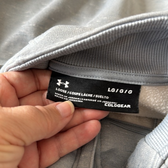 Under Armour UA Armour Fleece ColdGear Full Zip Jacket Gray Large - Picture 9 of 13